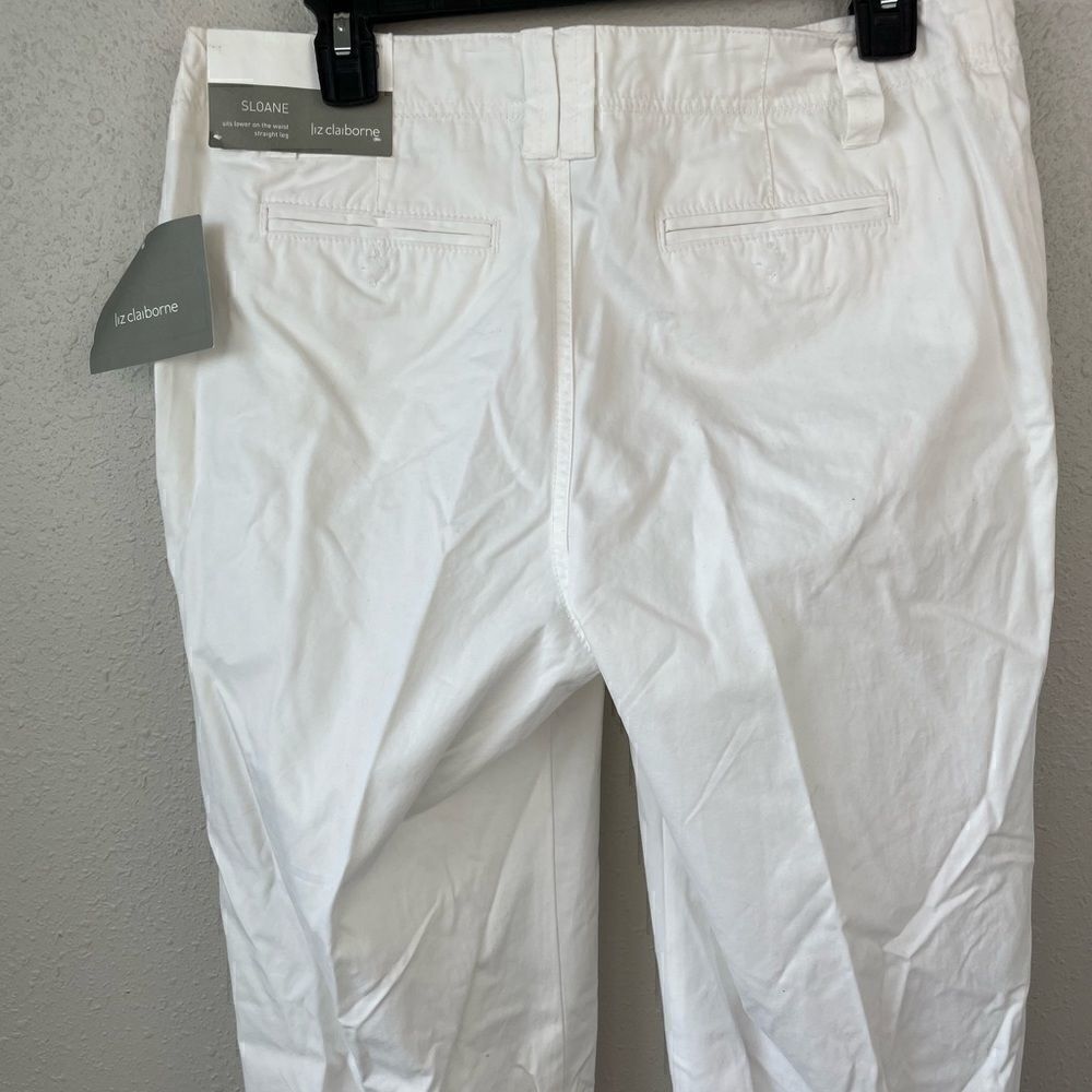 NWT Liz Claiborne White Sloan Pants Size 10 - Picture 8 of 10